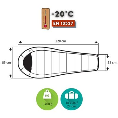 Trimm Highlander -20'C Ultralight Uyku Tulumu - 195R, Kırmızı - 2