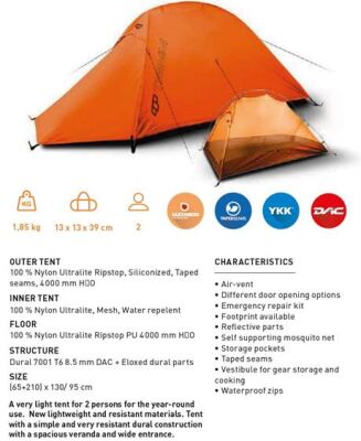 Trimm Himlite-DSL 2 Kişilik 5 Mevsim Ultralight Çadır - 3