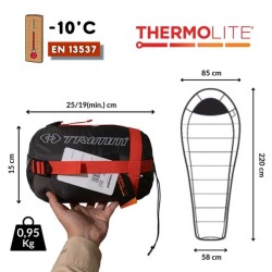 Trimm Impact -10C Ultralight Uyku Tulumu 195 Sağ Kırmızı - 2