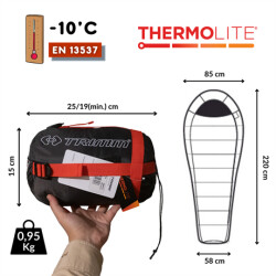 Trimm Impact -10'C Ultralight Uyku Tulumu - 195R, Kırmızı - 2