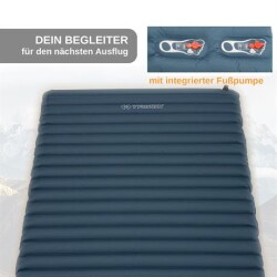 Trimm Jetta Çift Kişilik Şişme Mat - Mavi - 6