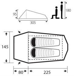 Trimm Spark 2 Kişilik 4 Mevsim Ultralight Çadır - 3