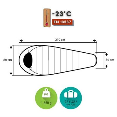 Trimm Traper -23'C Ultralight Uyku Tulumu - 185R, Yeşil - 2