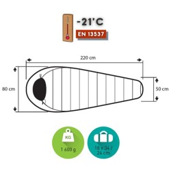 Trimm Walker -21'C Ultralight Uyku Tulumu - 195R, Kırmızı - 2