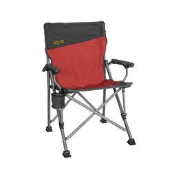 UQUIP - Uquip Roxy Yüksek Konforlu & Takviyeli Katlanır Kamp Sandalyesi Kırmızı