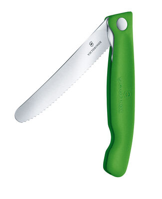 Victorinox 6.7836.F4B SwissClassic 11cm Katlanabilir Domates Bıçağı Yeşil - 1
