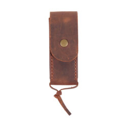 Victorinox Uyumlu Deri Çakı Kılıfı El Yapımı Koyu Kahve Large - EL YAPIMI