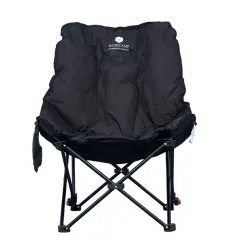 Windcamp Katlanır Kamp Sandalyesi 3 Aşamalı Siyah 120kg Taşıma - 4