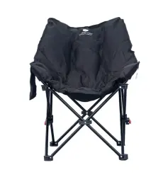 Windcamp Katlanır Kamp Sandalyesi 3 Aşamalı Siyah 120kg Taşıma - 5
