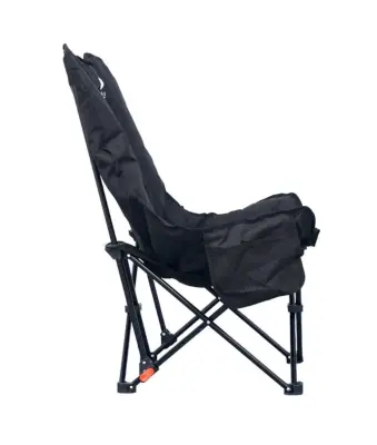 Windcamp Katlanır Kamp Sandalyesi 3 Aşamalı Siyah 120kg Taşıma - 6