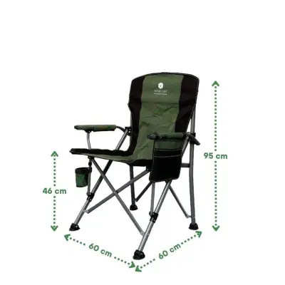Windcamp Katlanır Kamp Sandalyesi Lüks Haki 150kg Taşıma - 2