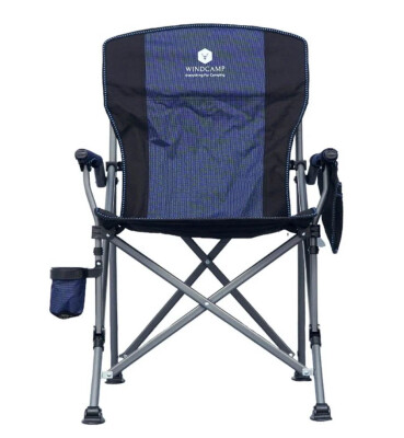 Windcamp Katlanır Kamp Sandalyesi Lüks Mavi 150kg Taşıma - Windcamp